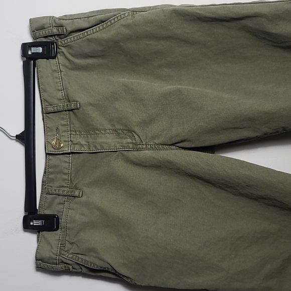 TORY BURCH 100% Cotton Bermuda Chino Olive Green Shorts Size 28 - Picture 8 of 16